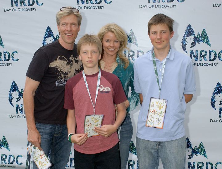 Jack Wagner, Kristina Wagner and their kids in 2006.