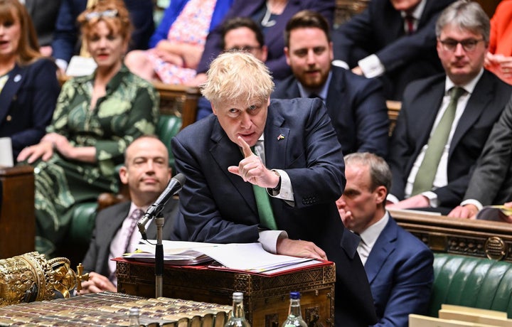 Boris Johnson, este miércoles en el Parlamento británico.