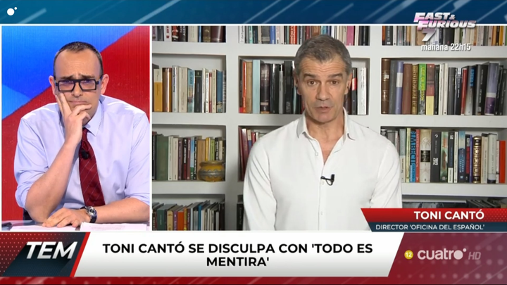 Toni Cantó con Risto Mejide en 'Todo es mentira'.