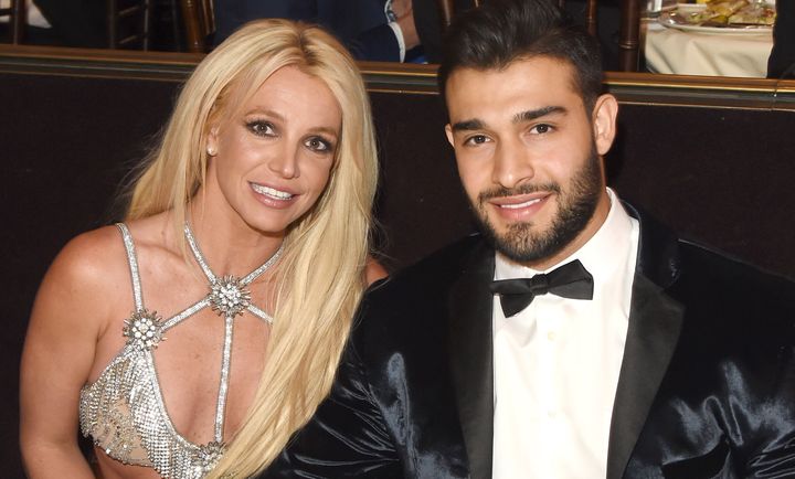 Britney Spears and Sam Asghari pictured in 2018