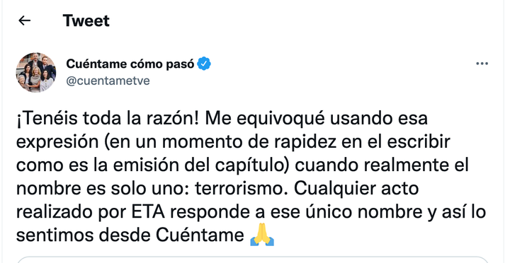 Tuit de Cuéntame.