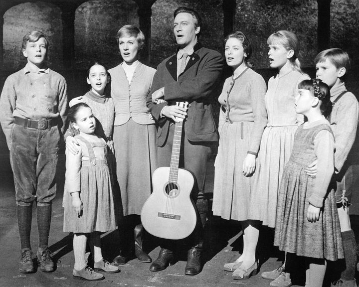From left: Hammond, Karath, Cartwright, Andrews, Christopher Plummer, Charmian Carr, Heather Menzies, Turner and Chase in "The Sound of Music."