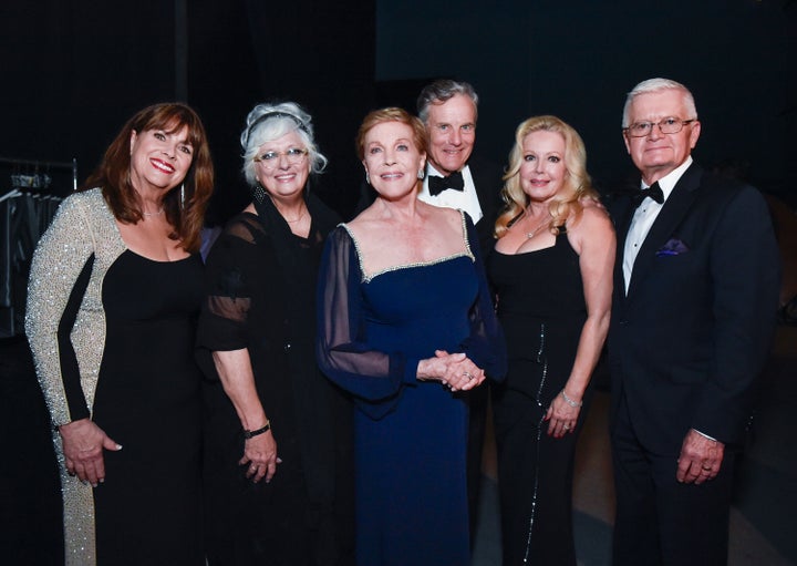 From left: "Sound of Music" stars Debbie Turner, Angela Cartwright, Julie Andrews, Nicholas Hammond, Kym Karath and Duane Chase are reunited in Los Angeles.