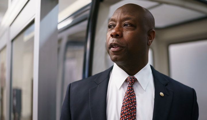 Sen. Tim Scott (R-S.C.) is one of the Republicans testing the presidential waters in Iowa.