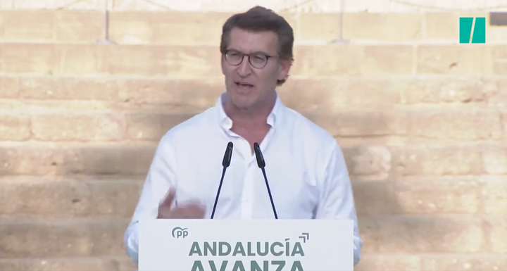 Alberto Núñez Feijóo, en un acto del PP en Málaga.