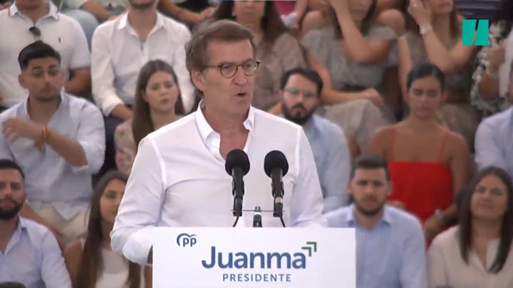Alberto Núñez Feijóo en un acto en Cádiz.