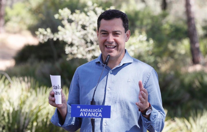 El presidente del PP de Andalucía y candidato a la reelección como presidente de la Junta de Andalucía, Juanma Moreno.
