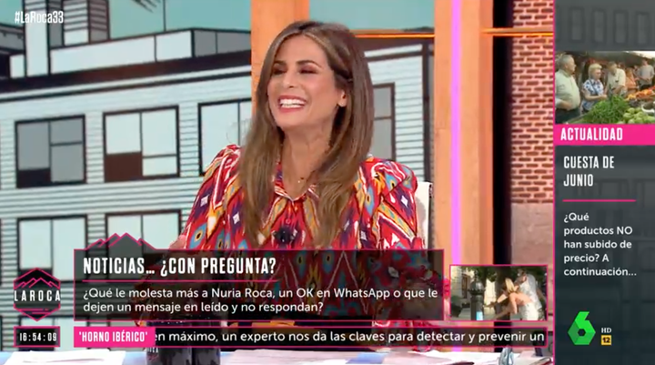 Nuria Roca en el programa 'La Roca'.