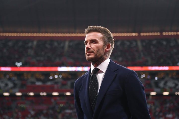 David Beckham en la final de la Copa árabe de la FIFA entre Túnez y Argelia el pasado mes de diciembre.
