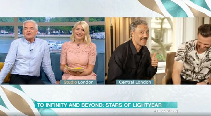 Taika Waititi and Chris Evans appeared on This Morning