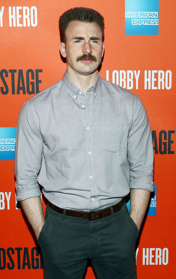 Evans at the 2018 “Lobby Hero” Broadway opening.