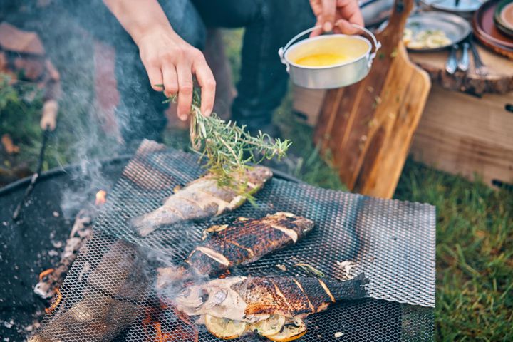 Beware of grilling flaky fish (but note that keeping the skin on is a huge help).