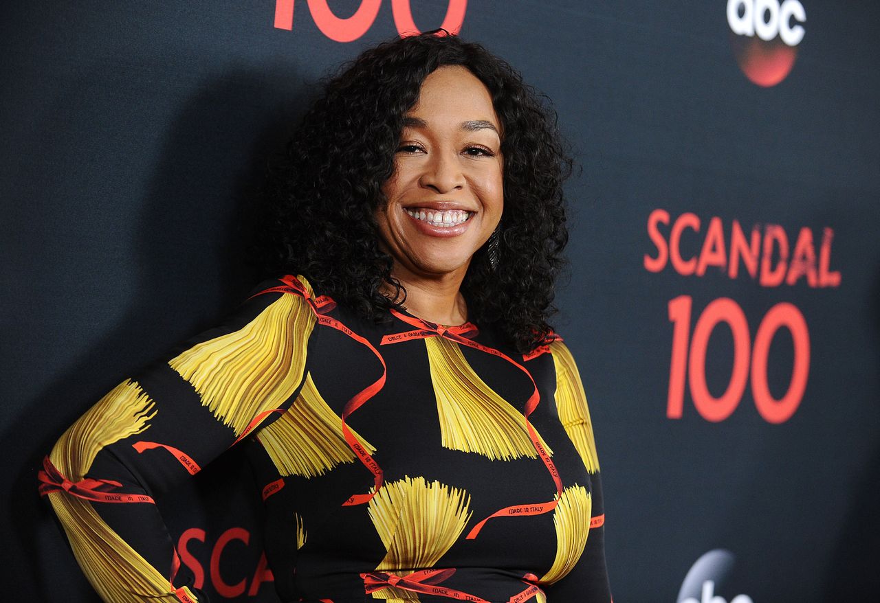Shonda Rhimes at ABC's "Scandal" 100th episode celebration in 2017. Rhimes recalls now that when she planned to include an abortion procedure for main character Olivia Pope in the show, she had girded herself for a protracted battle with network executives, taking steps to preempt their objections.