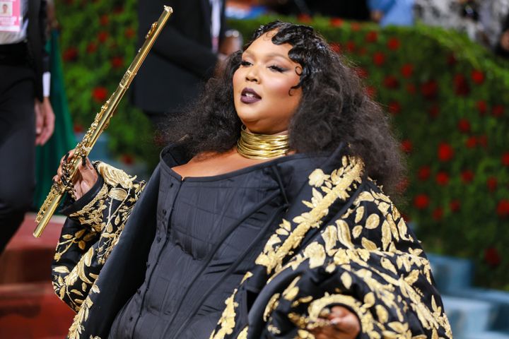 Lizzo pictured at the Met Gala last month
