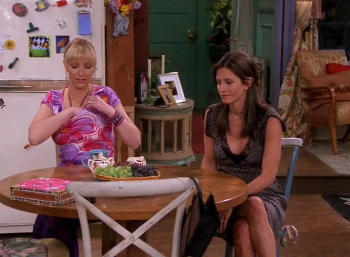 Courteney Cox, Monica, con el vestido.