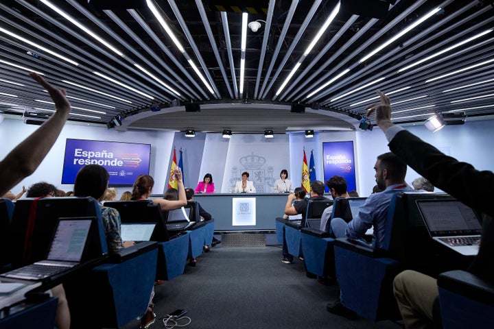 Sala de prensa de Moncloa.