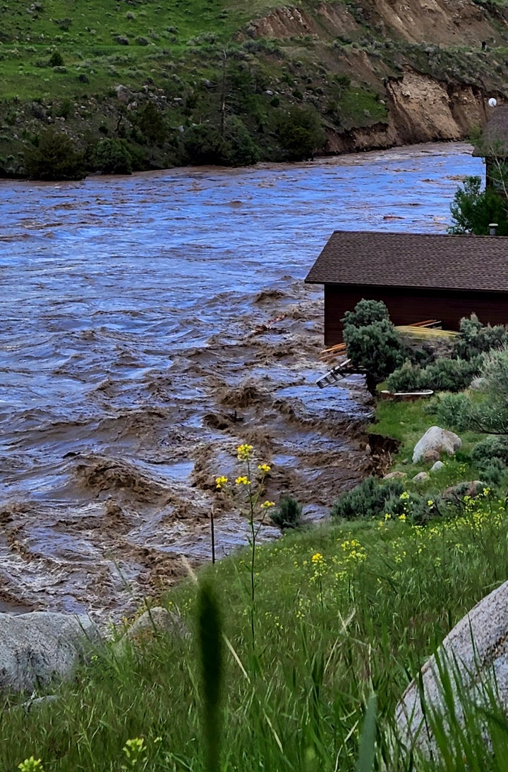 Flooding in Yellowstone National Park.