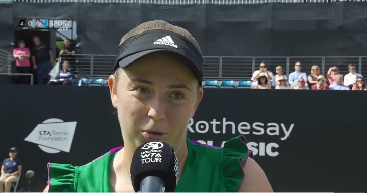 Jelena Ostapenko, tras su partido.