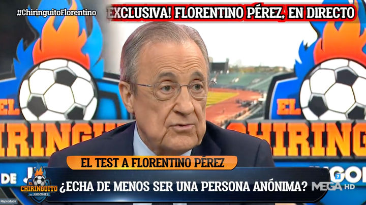 Florentino Pérez en el programa 'El Chiringuito'.