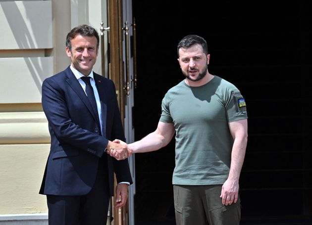 Emmanuel Macron et Volodymyr Zelensky à Kiev, le 16 juin.