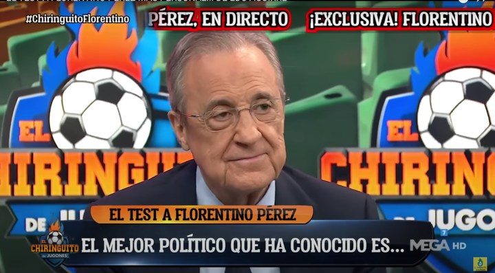 Florentino Pérez en 'El Chiringuito'.