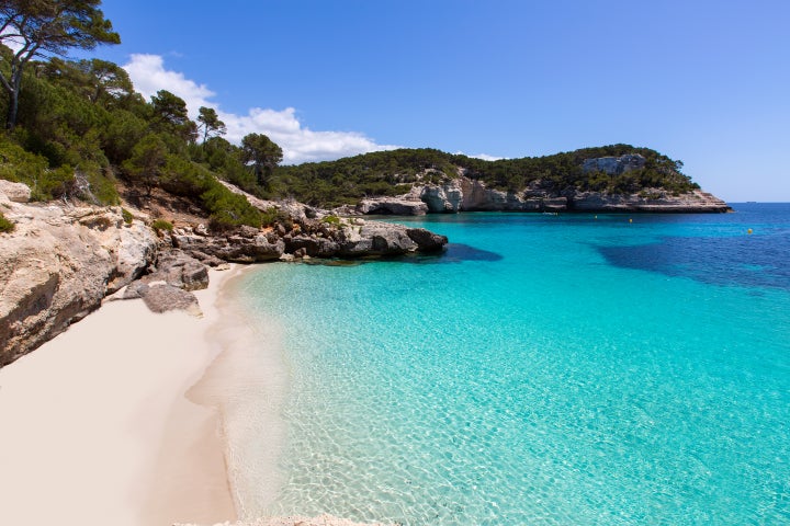 Cala Mitjaneta en Menorca.