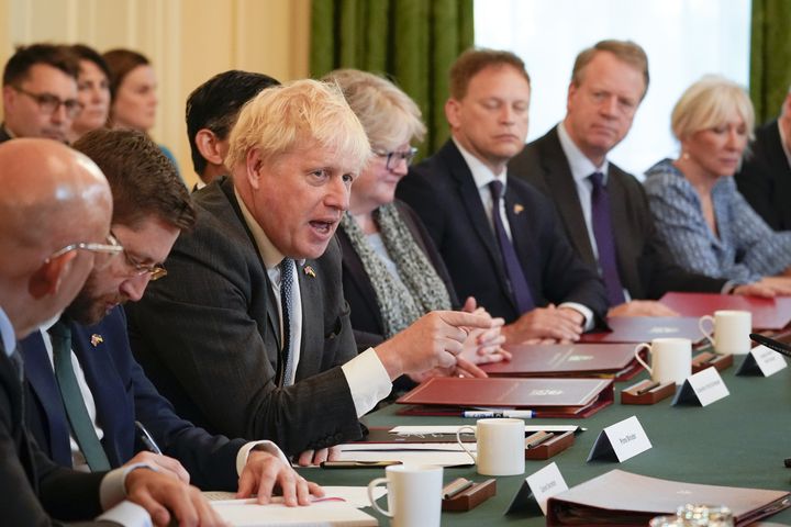 Boris Johnson made his remarks at this week's cabinet meeting.