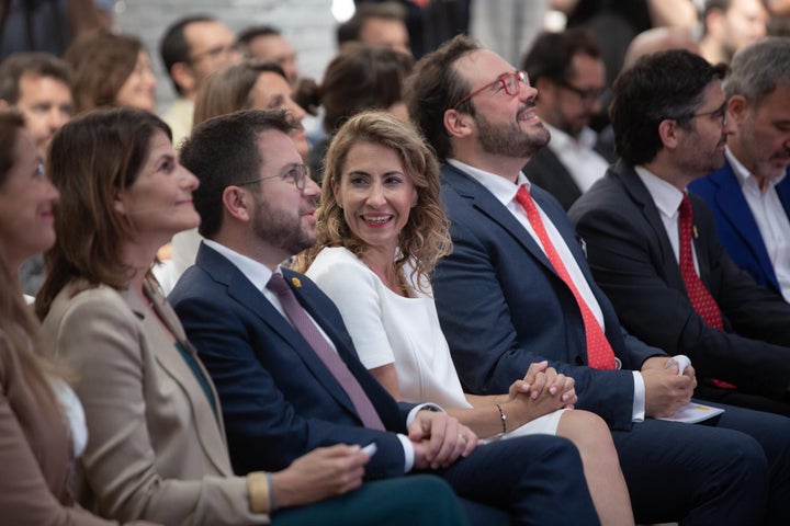 Raquel Sánchez y Pere Aragonés.