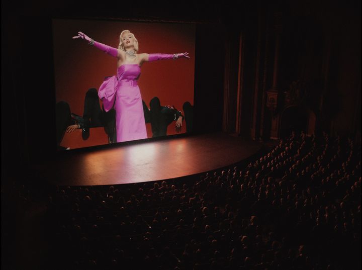 Ana de Armas plays Marilyn Monroe in this scene from "Blonde."
