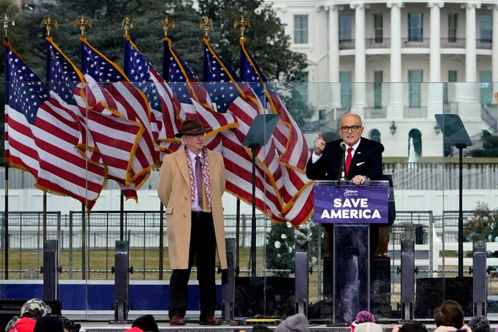 Conservative attorney John Eastman and former New York Mayor Rudolph Giuliani spoke at the rally that preceded the Jan. 6, 2021, attack on the U.S. Capitol.