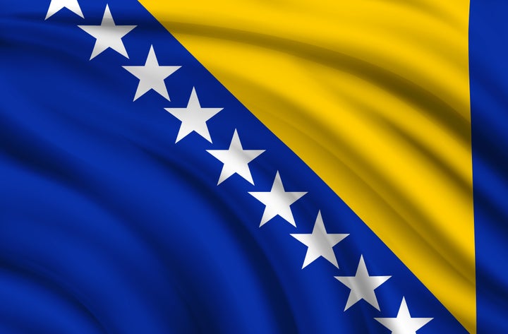 Bosnia and Herzegovina Flag. Vector illustration.