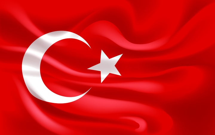 drawing of vector Turkish wave flag sign. Created by illustrator cs6. This file of transparent.