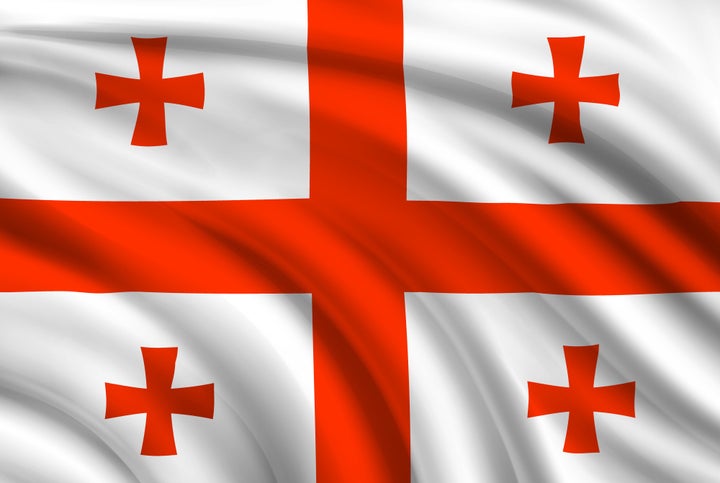 Flag of Georgia background. Vector illustration.
