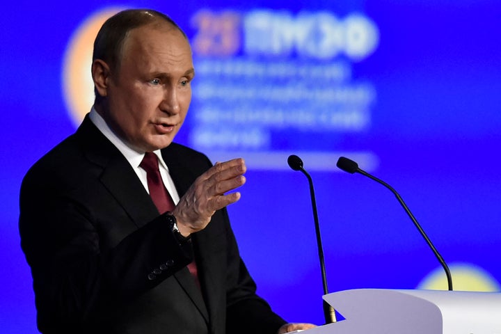 Vladimir Putin en San Petersburgo.