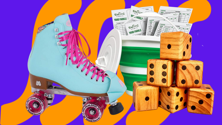 <a href="https://www.amazon.com/Riedell-Beach-Bunny-Roller-Skate/dp/B0781GHL1S?th=1&tag=griffinwynne-20&ascsubtag=62aa1350e4b06169ca93cfbe%2C-1%2C-1%2Cd%2C0%2C0%2Chp-fil-am%3D0%2C0%3A0%2C0%2C0%2C0&psc=1" target="_blank" role="link" data-amazon-link="true" rel="sponsored" class=" js-entry-link cet-external-link" data-vars-item-name="Roller skates" data-vars-item-type="text" data-vars-unit-name="62aa1350e4b06169ca93cfbe" data-vars-unit-type="buzz_body" data-vars-target-content-id="https://www.amazon.com/Riedell-Beach-Bunny-Roller-Skate/dp/B0781GHL1S?th=1&tag=griffinwynne-20&ascsubtag=62aa1350e4b06169ca93cfbe%2C-1%2C-1%2Cd%2C0%2C0%2Chp-fil-am%3D0%2C0%3A0%2C0%2C0%2C0&psc=1" data-vars-target-content-type="url" data-vars-type="web_external_link" data-vars-subunit-name="article_body" data-vars-subunit-type="component" data-vars-position-in-subunit="0">Roller skates</a> and <a href="https://www.amazon.com/Splinter-Woodworking-Collapsible-Laminated-Backyard/dp/B07B677BX3?tag=griffinwynne-20&ascsubtag=62aa1350e4b06169ca93cfbe%2C-1%2C-1%2Cd%2C0%2C0%2Chp-fil-am%3D0%2C0%3A0%2C0%2C0%2C0&th=1" target="_blank" role="link" data-amazon-link="true" rel="sponsored" class=" js-entry-link cet-external-link" data-vars-item-name="Yardzee from Amazon" data-vars-item-type="text" data-vars-unit-name="62aa1350e4b06169ca93cfbe" data-vars-unit-type="buzz_body" data-vars-target-content-id="https://www.amazon.com/Splinter-Woodworking-Collapsible-Laminated-Backyard/dp/B07B677BX3?tag=griffinwynne-20&ascsubtag=62aa1350e4b06169ca93cfbe%2C-1%2C-1%2Cd%2C0%2C0%2Chp-fil-am%3D0%2C0%3A0%2C0%2C0%2C0&th=1" data-vars-target-content-type="url" data-vars-type="web_external_link" data-vars-subunit-name="article_body" data-vars-subunit-type="component" data-vars-position-in-subunit="1">Yardzee from Amazon</a>.