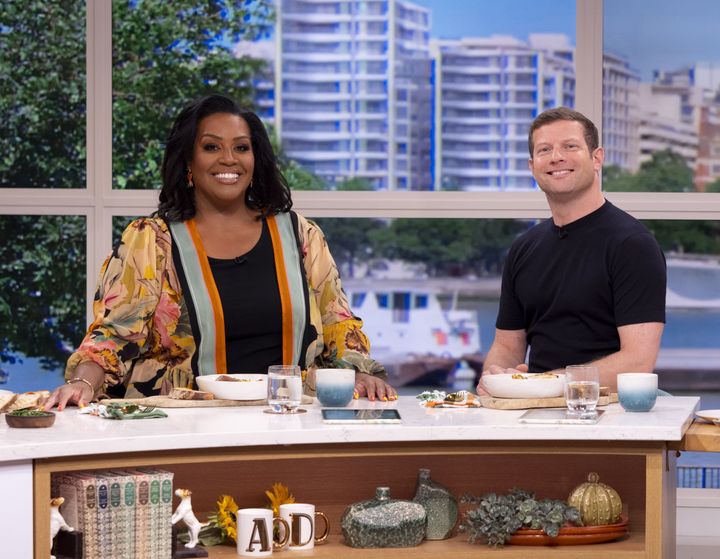Alison Hammond and Dermot O'Leary on the set of This Morning