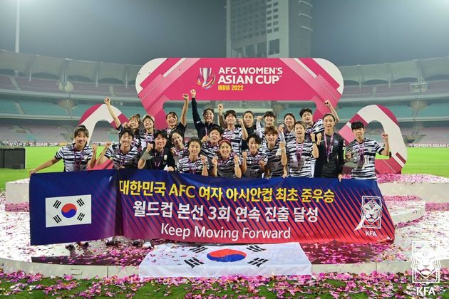 2022 아시안컵에서 준우승을 차지한 한국 여자 축구