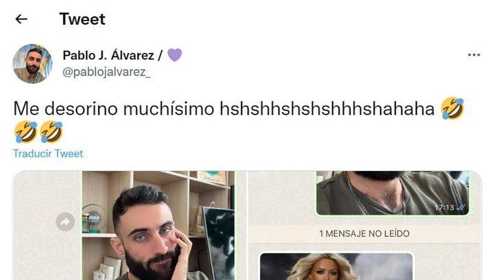 El tuit publicado por Pablo J. Álvarez.