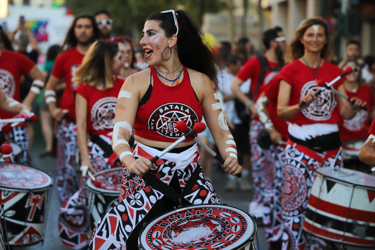 Στιγμιότυπο από την παρέλαση υπερηφάνειας της ΛΟΑΤΚΙ ΚΑΙ LGBTQI+ κοινότητας με σύνθημα "ΑΝΕΥ ΟΡΩΝ" στα πλαίσια του Athens Pride 2022, Σάββατο 18 Ιουνίου 2022. (ΑΡΓΥΡΩ ΑΝΑΣΤΑΣΙΟΥ/EUROKINISSI)