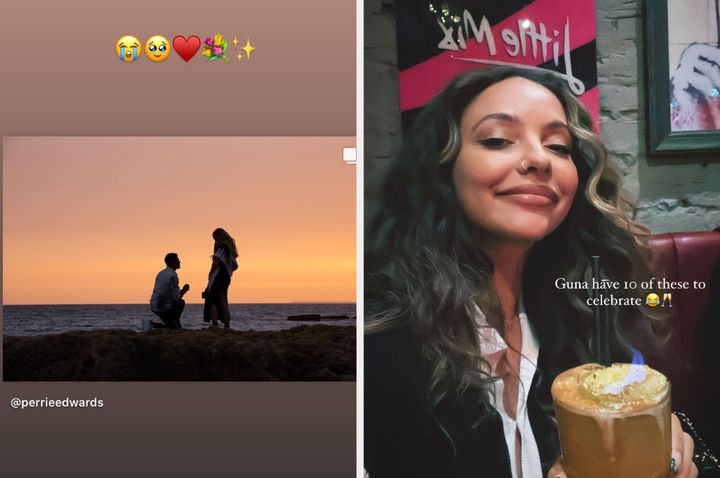 Jade celebrates Perrie's engagement on Instagram
