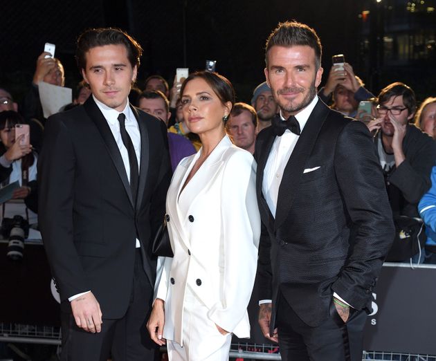 Brooklyn, Victoria and David Beckham pictured in 2019