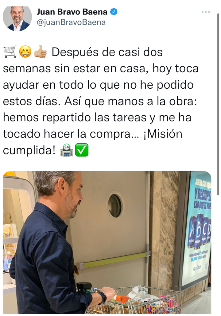 El tuit que ha borrado Juan Bravo.