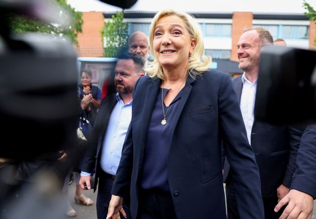 Marine Le Pen photographiée à Hénin Beaumont ce dimanche 19 juin.