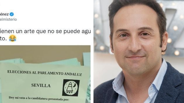 Iker Jiménez y el tuit que ha publicado con la imagen.