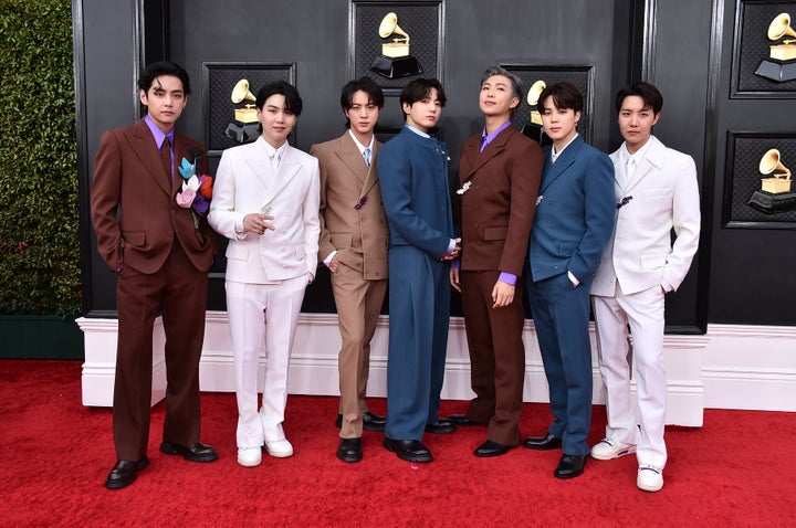BTS Break Sparks Debate On Activism, Navy Exemptions 12 BTS arrives at the 64th Annual Grammy Awards at the MGM Grand Garden Arena on April 3, 2022, in Las Vegas.