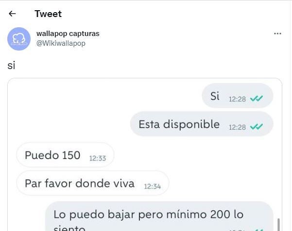 El tuit de @Wikiwallapop que se ha convertido en un fenómeno viral.