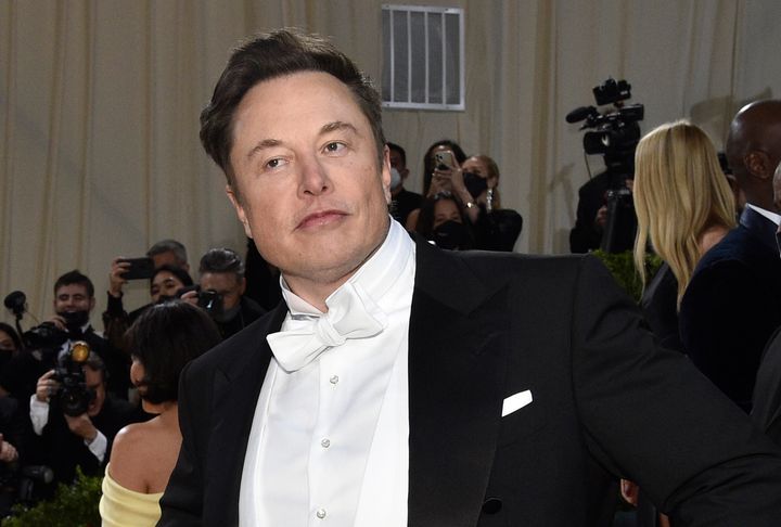 Elon Musk at the Met Gala last month