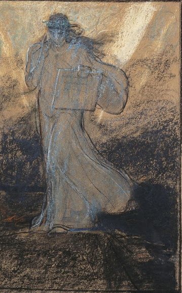 Δόξα των Ψαρώ, παστέλ σε χαρτί, 1896 Νικόλαος Γύζης
