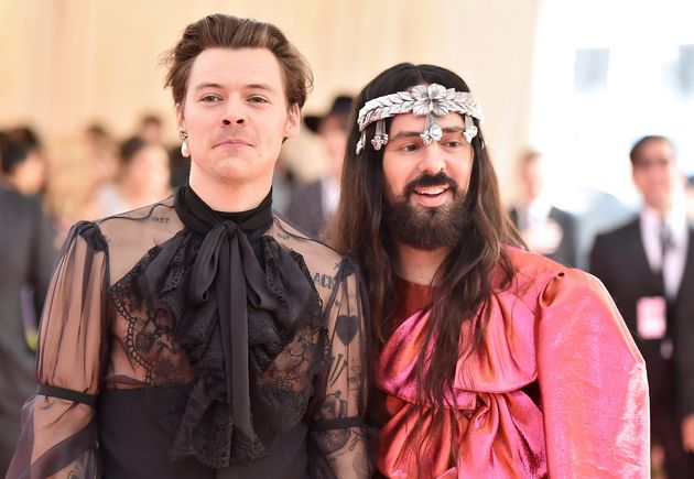 Harry Styles et Alessandro Michele, ici sur le tapis rouge du Met Gala, au mois de mai 2018.