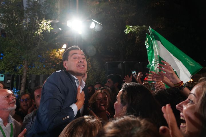 Moreno, en Sevilla la noche electoral